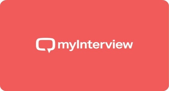 logo of a video interviewing software: myInterview